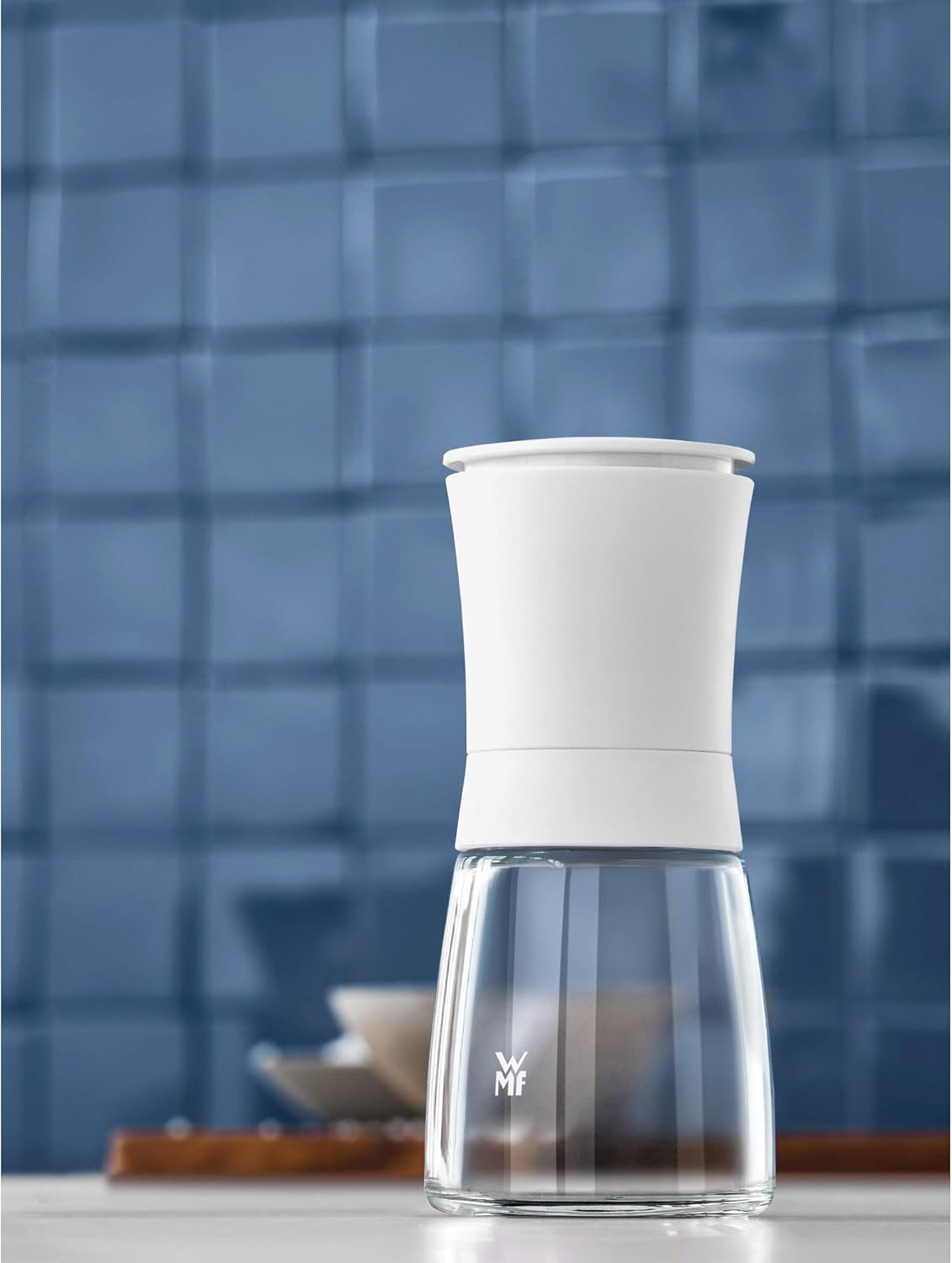 WMF Trend Salz- oder Pfeffermühle 14 cm, ohne Füllung, Keramikmahlwerk, Kunststoff, Glas, weiß Mühlen und Hobel Naty Shop