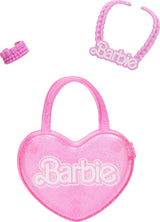 Modische Barbie-Puppe, 71 cm, blond, mit abnehmbarer Kleidung, rosa Oberteil, Jeansrock, Cowboystiefeln, Halskette und Handtasche HYT84