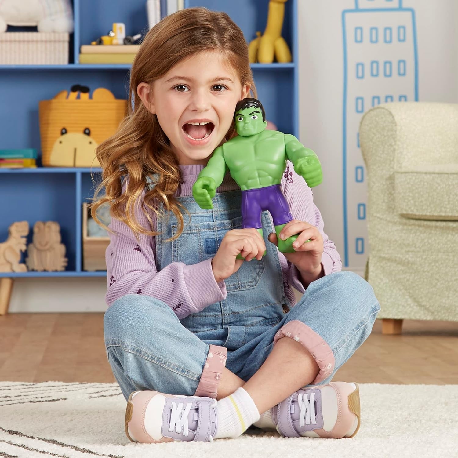 Marvel Spidey und seine erstaunlichen Freunde und seine außergewöhnlichen Freunde, riesige Heldenfigur, 22 cm großes Hulk-Spielzeug für Kinder ab 3 Jahren, Einheitsgröße, Actionfiguren, Naty Shop