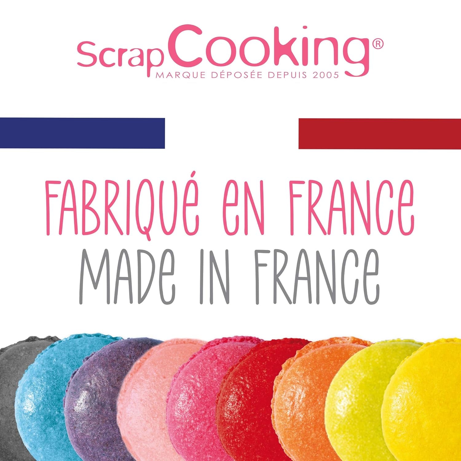 Scrapcooking – Set mit 9 pulverförmigen Lebensmittelfarben – Blau, Gelb, Rosa, Lila, Orange, Limettengrün, Rot, Puderrosa, Schwarz – Essbares Farbpulver für Kuchen, Muffins, Macarons – 4270