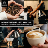 KING'S COFFEE – WHITE EDITION – leichte Mischung aus 100 % Arabica aus Äthiopien, Mexiko, Peru und Tansania – Kleinserienröstung in Italien – ganze Espressobohnen für Siebträgermaschinen – 1 kg