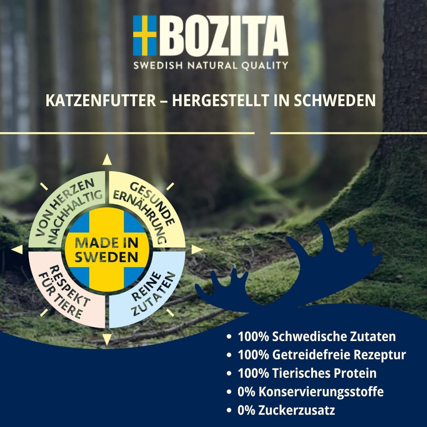 Bozita Mousse MSC Lachs – 12 x 85 g Nassfutter für Katzen mit einer feinen Textur aus Mousse und Lachs – getreidefreie Rezeptur, ohne Zucker- oder Farbstoffzusatz – mit Postbiotika zur Unterstützung der Darmflora