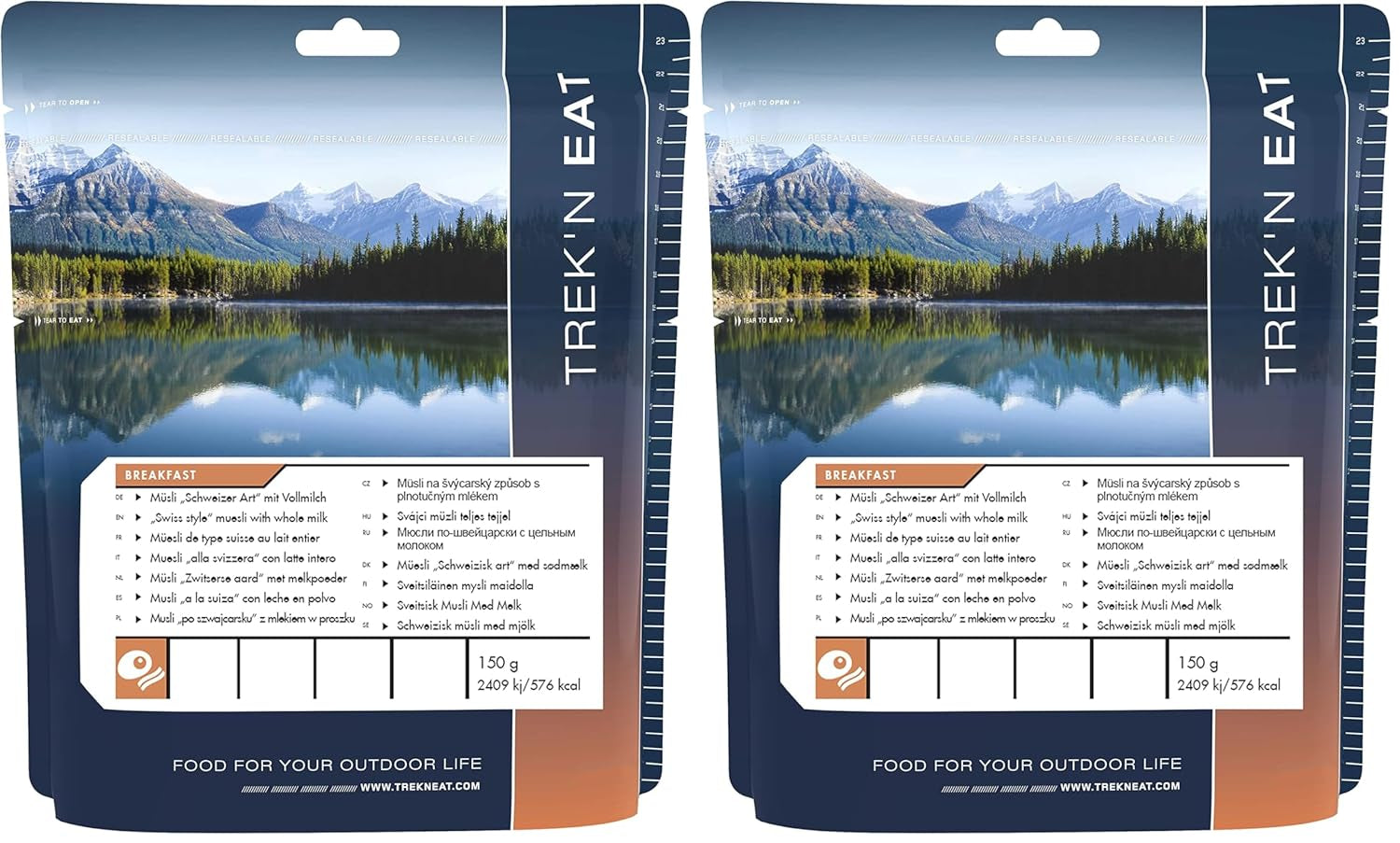 Trek'n Eat Schweizer Müsli mit Milchpulver (2er Pack)