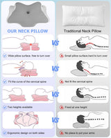 Orthopädisches Kissen, Seitenstützkissen, Nackenstützkissen, Nackenschmerzkissen, Memory-Schaum-Kissen, ergonomisches Kissen, zur seitlichen Rücken- und Bauchunterstützung – orthopädische Halskissen in Schmetterlingsform, Naty Shop