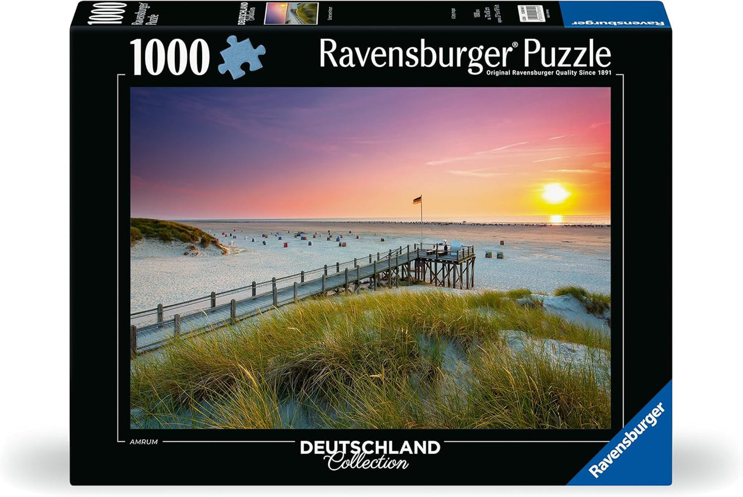 Ravensburger Puzzle 12000690 - Sonnenuntergang über Amrum - 1000 Teile Puzzle für Erwachsene und Kinder ab 14 Jahren, Nordseestrand-Puzzle Puzzle Naty Shop