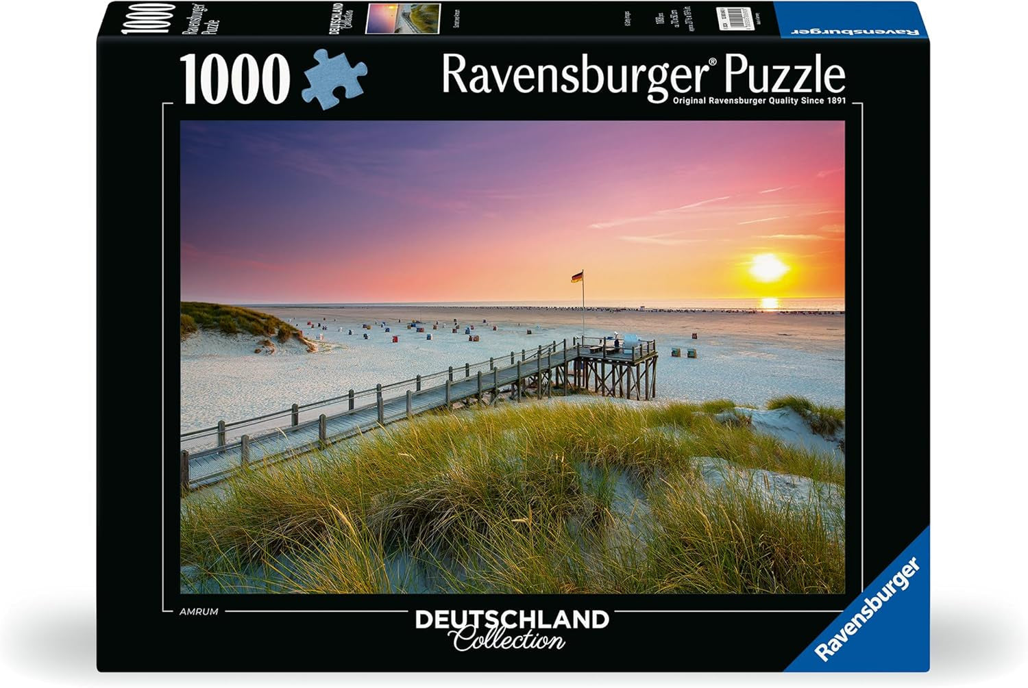 Ravensburger Puzzle 12000690 - Sonnenuntergang über Amrum - 1000 Teile Puzzle für Erwachsene und Kinder ab 14 Jahren, Nordseestrand-Puzzle Puzzle Naty Shop