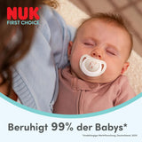 NUK First Choice Nachtschnuller für Babys | 6-18 Monate | Kieferorthopädische Schnuller, die im Dunkeln leuchten | Beruhigt 99 % der Babys** | Nilpferd/Koala | 2 Stück