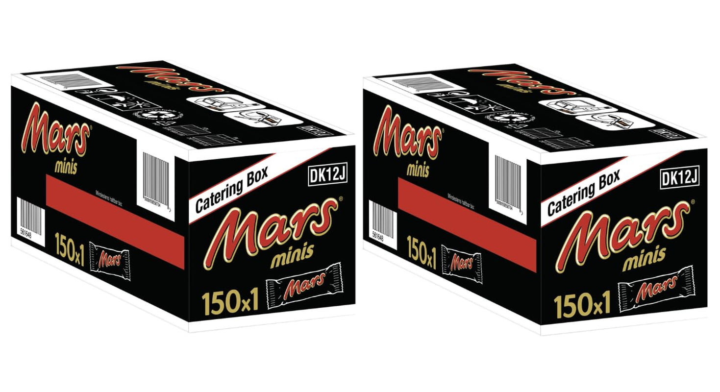 Mars Minis Schokoriegel | Großpackung Schokolade | Karamell | 150 x 18 g