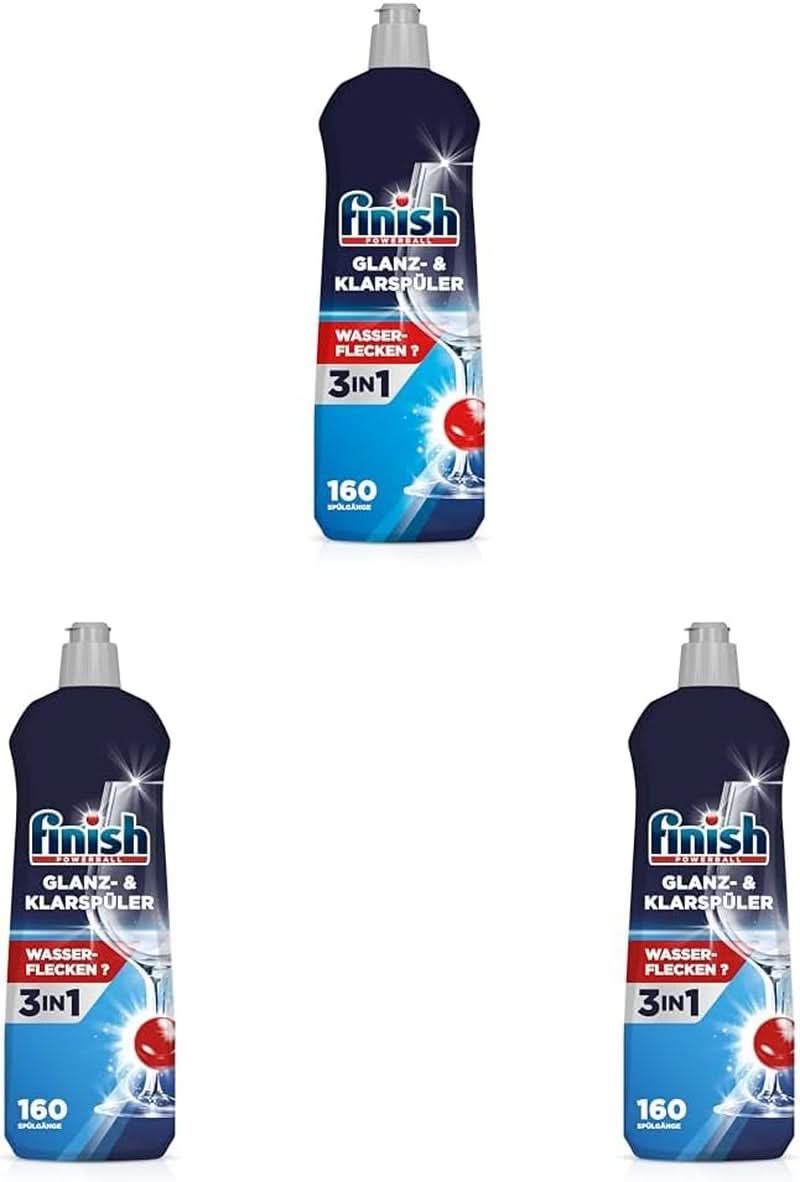 Finish Shine & Klarspüler – Für glänzendes und trockenes Geschirr ohne Wasserflecken – Megapack 800 ml (3er-Pack) Naty Shop 3 x 800 ml