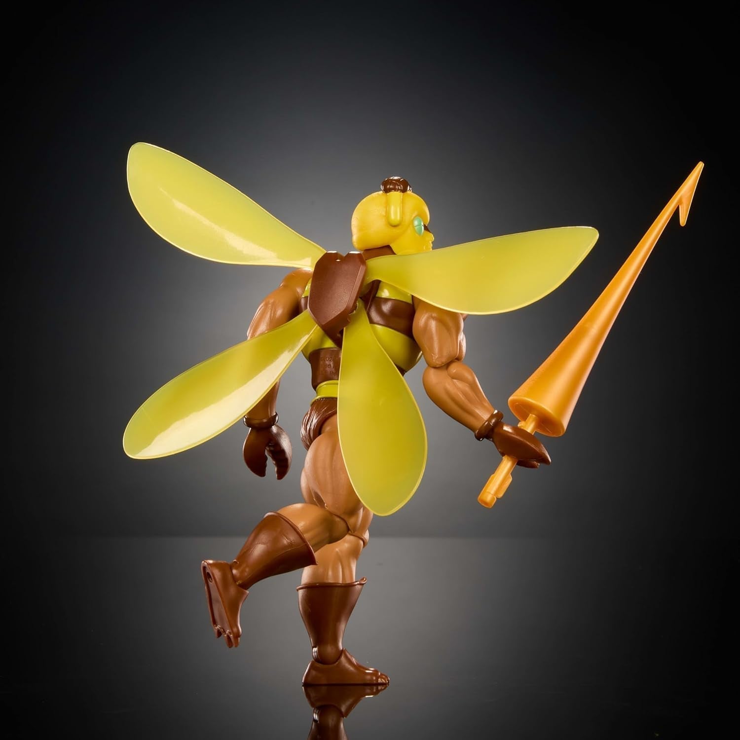 Masters of the Universe Origins Actionfigur Buzz-Off aus der Cartoon-Sammlung, ca. 14 cm groß, aus 1980er TV, Bienenführer mit Flügeln und Brille mit Speer, JBM88 Actionfiguren Naty Shop