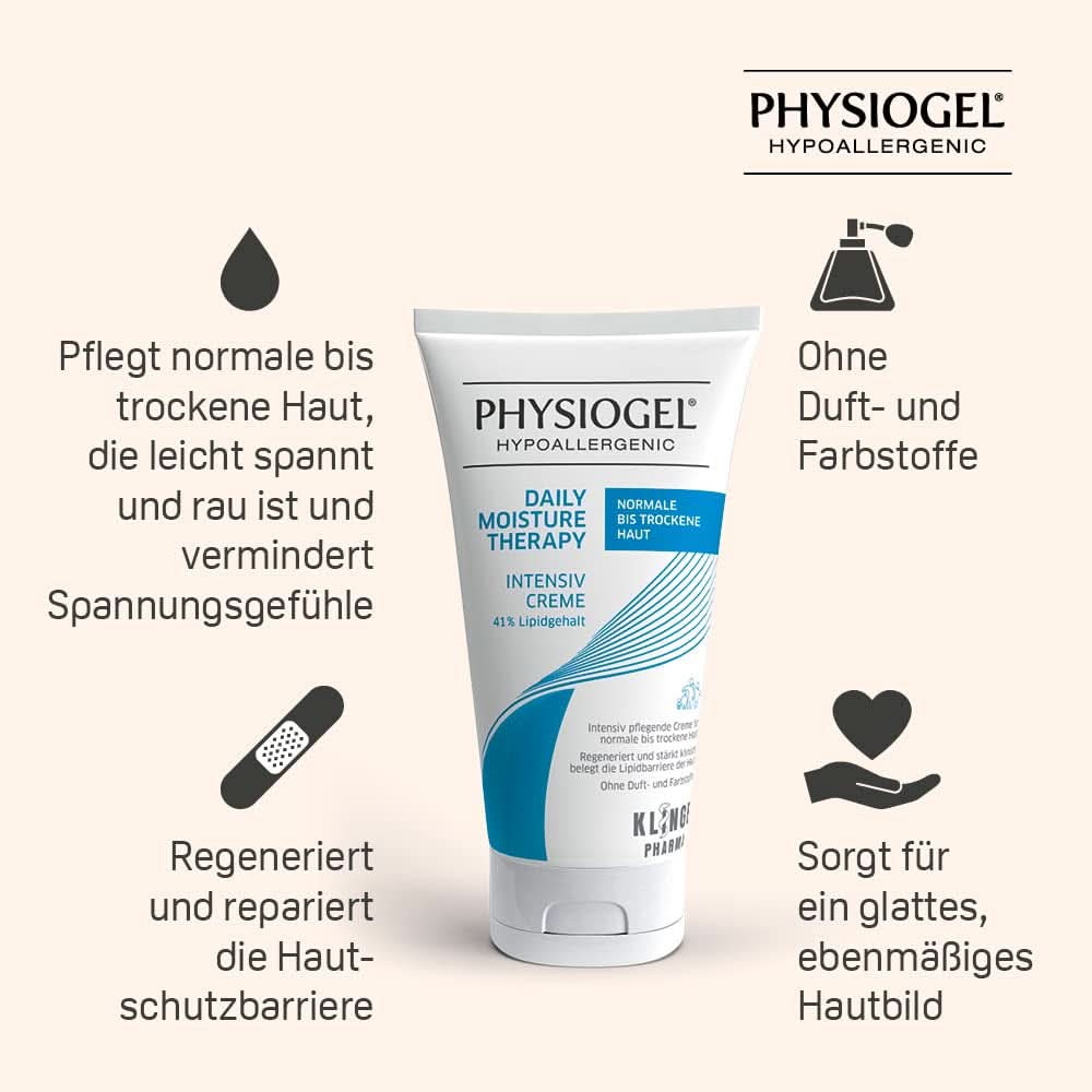 PHYSIOGEL Regenerierende Feuchtigkeitscreme für trockene Haut, 150 ml Kosmetik und Schönheit Naty Shop