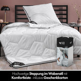 4-Jahreszeiten-Steppdecke 135 x 200 – 2-in-1-Ganzjahresdecke 135 x 200 – atmungsaktive, waschbare und vegane Steppdecke – Duo-Steppdecke mit Komfortband zum Schlafen – 500 g und 700 g Füllung. Steppdecken und Steppdecken Naty Shop
