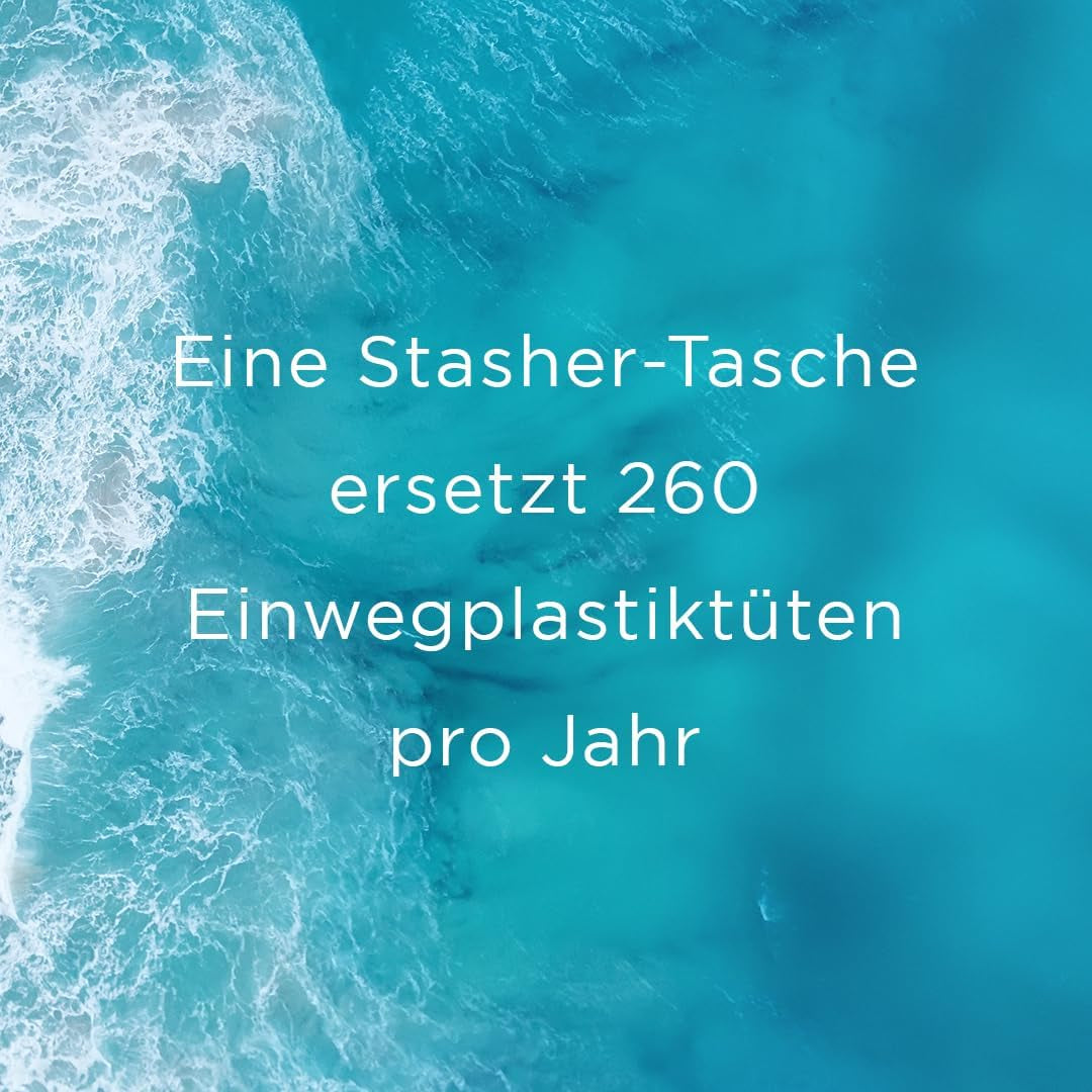 Stasher Bag Wiederverwendbarer Premium-Lebensmittelbeutel aus Silikon, halbe Gallone, blau, langlebig, backofen-, spülmaschinen- und gefriergeeignet, umweltfreundliche Lunchtasche, Lebensmittelzubereitung, 1893 ml, Aufbewahrungsboxen für Lebensmittel, Naty Shop