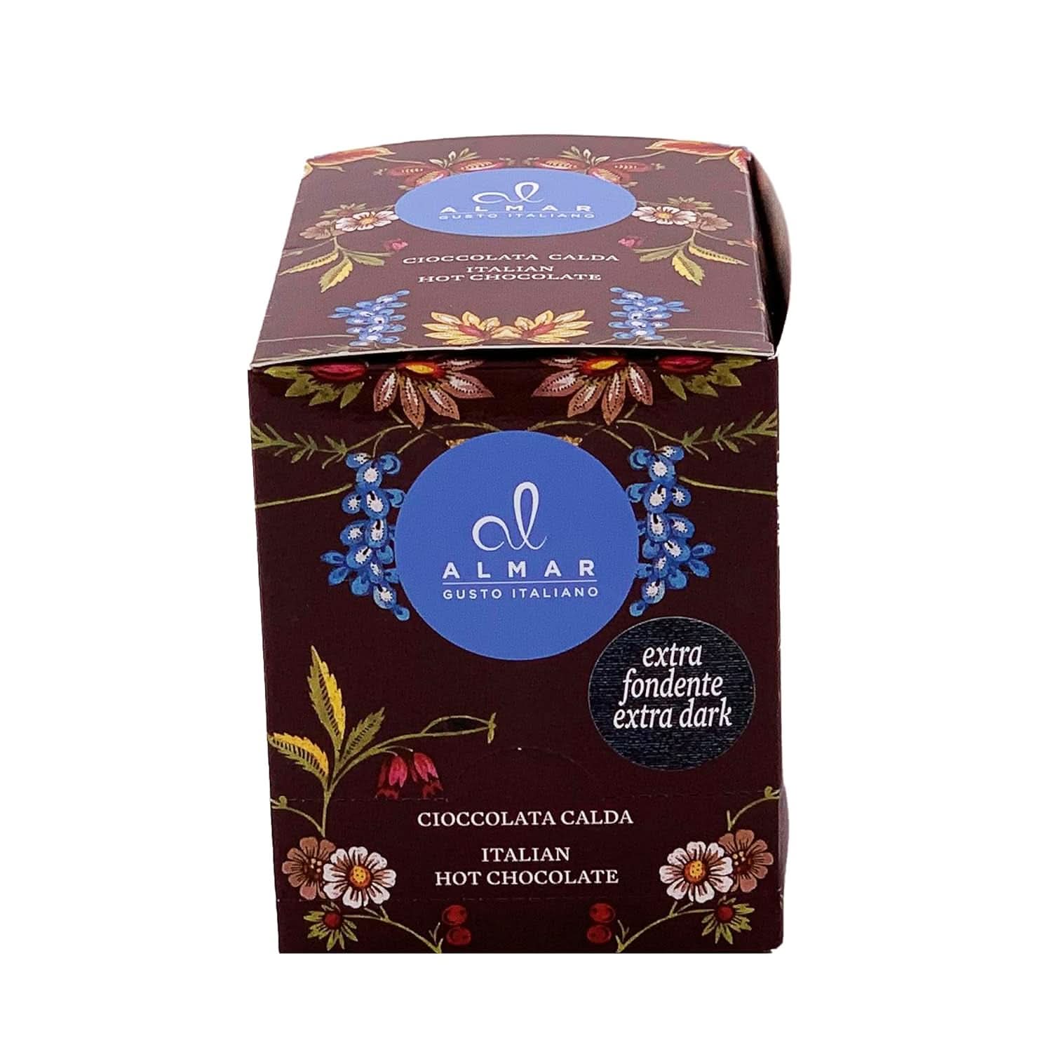 Italienische heiße Schokolade Cortina TART BITTER SCHOKOLADE, 15 Beutel x 30 Gramm Kakao und heiße Schokolade Naty Shop