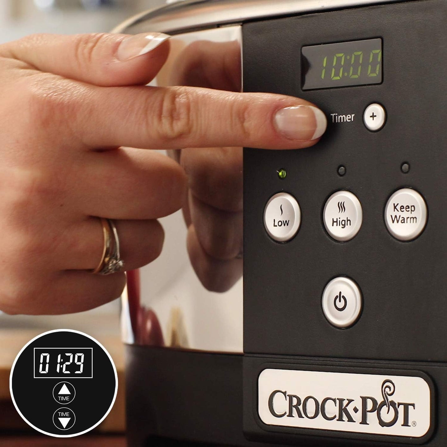 Crockpot, Slow Cooker elektronisch, 5,7 L (5-6 Personen) Slow Cooker Naty Shop