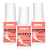 Extra starker Nagelkleber – inklusive Pinsel, 4 x 7 g Nagelverlängerungskleber, Acryl-Spitzenkleber und künstlicher Nagelkleber