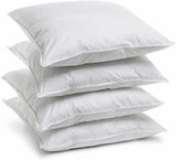 Bleu Câlin Home Collection Set mit 4 Kissen Cliniguard Anti-Milbe Weiß 60X60 cm Standardkissen Naty Shop Set mit 4 Kissenbezügen