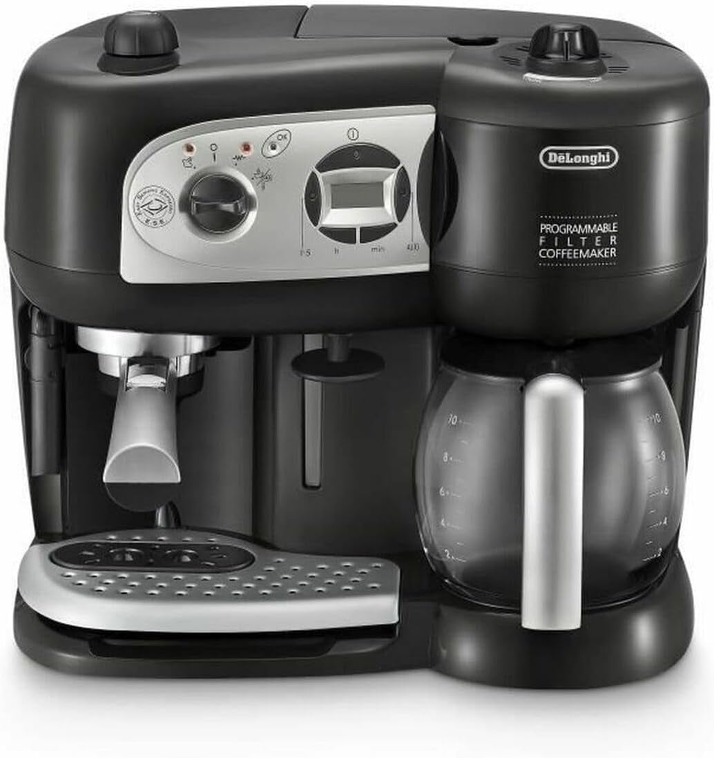 De'Longhi BCO264.1 Espresso- und Kaffeemaschine in einem, mit Pumpe, schwarz, 38 x 24 x 35 cm