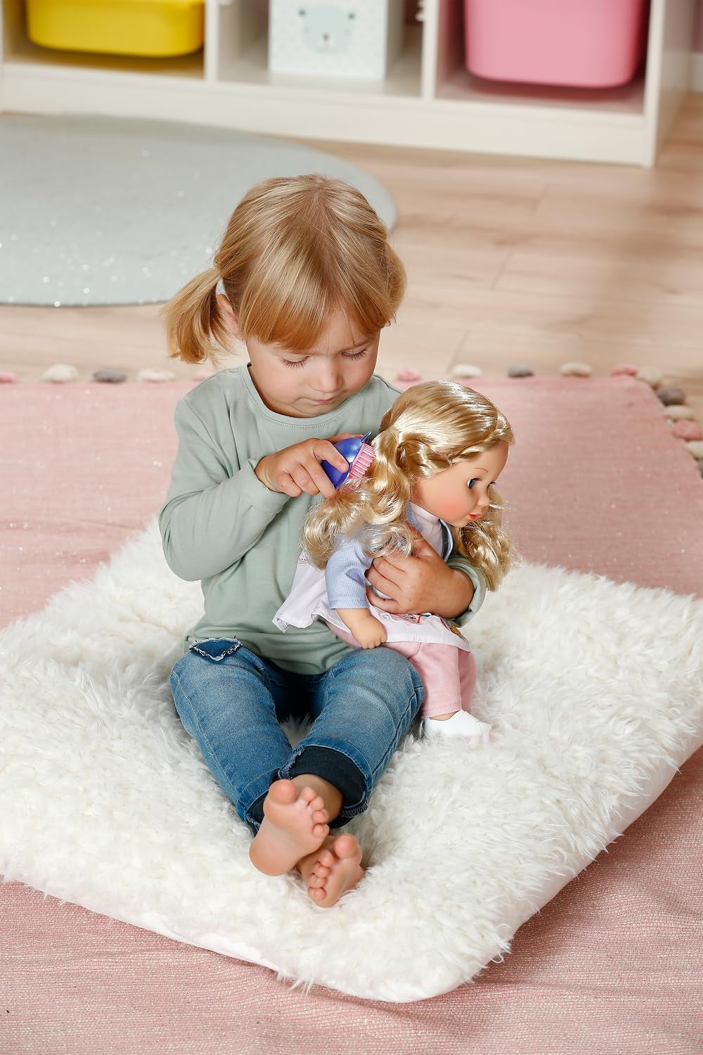 BABY born Sophia Rose – 36 cm große weiche Puppe – Puppe mit hochwertigen blonden Haaren und schläfrigen Augen – Geeignet für Kinder ab 1 Jahr