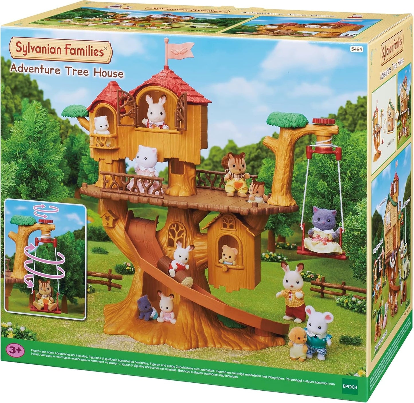 Sylvanian Families 5494 Baumhaus mit Abenteuer – Puppenhaus-Spielset