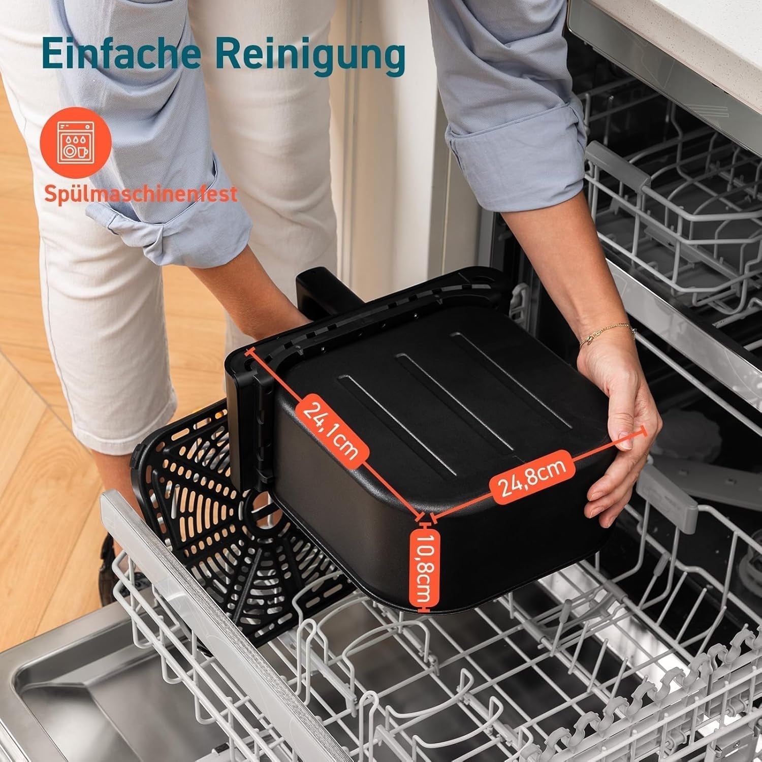COSORI Heißluftfritteuse Airfryer, 12-in-1 Heißluftfritteuse XXL 6,2 l, Heißluftfritteuse mit Sichtfenster und Rührerinnerung, 80 Rezepte, Haushaltsgeräte, Naty Shop