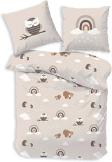 Kinderbettwäsche, Fuchs, Eule und Waldtiere, 100 % Baumwolle. Bettwäsche – Kinder Naty Shop Owl