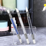 3 Stück Nagel Pinsel Silikon, Nagelkunst Skulptur Stift, Doppel Köpfe DIY Maniküre Werkzeug, Strassstein Picker, Gel Schnitzen Pinsel Für Design, Shaping Zeichnung Carving Nagelfolie