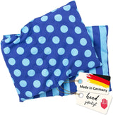 Kirschkernkissen mikrowellen- und ofenfest - Blau mit Streifen und Punkten I Handgefertigt I Hergestellt in Deutschland I Ca. 20 x 60 cm I Öko-Tex-Baumwolle I Nackenkissen Zervikale orthopädische Kissen Naty Shop Standardtitel