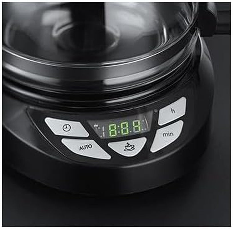 Russell Hobbs Kaffeemaschine [Digitaler Timer, Duschkopf für optimale Extraktion und Aroma] Textures+ (1 bis 12 Tassen, 1,25 l Glaskaraffe, Warmhalteplatte, Anti-Tropf-System) Filterkaffeemaschine 22620-56
