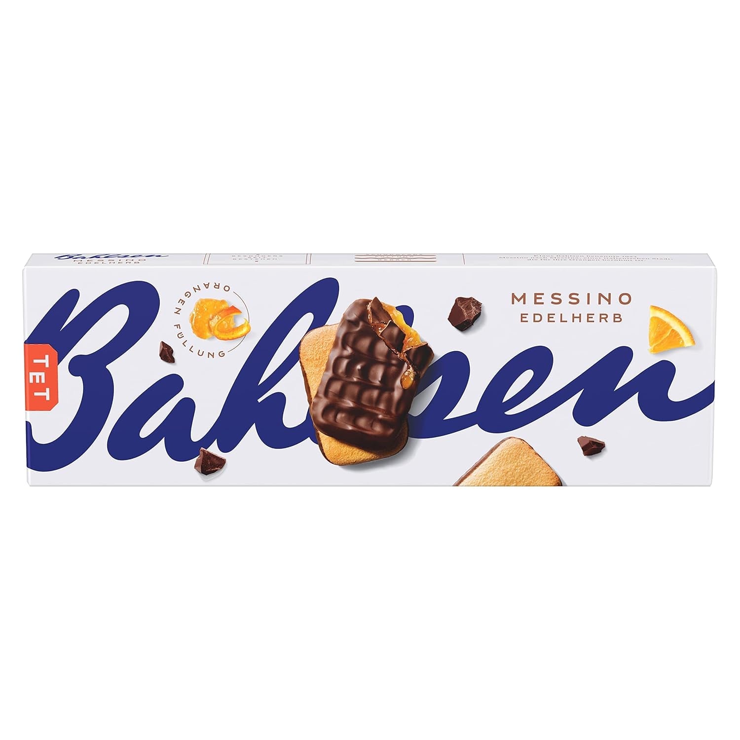Bahlsen Messino Edelherb – 4er-Pack – Flauschiger Teig mit Edelherb-Schoko-Orangen-Füllung (1 x 125 g)