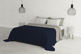Italienische Bettwäsche Estivo Einzelbett, Leinen, Aqua, 170 x 270 cm Bettdecken und Steppdecken Naty Shop Grigio Chiaro/Blu Scuro 260 x 270 cm