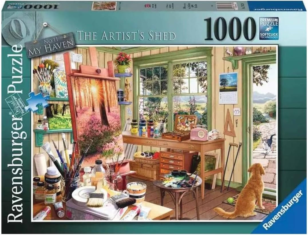 Ravensburger Puzzle 1000 Teile – Mein Unterschlupf: der Schuppen des Künstlers Puzzle Naty Shop Neues Design