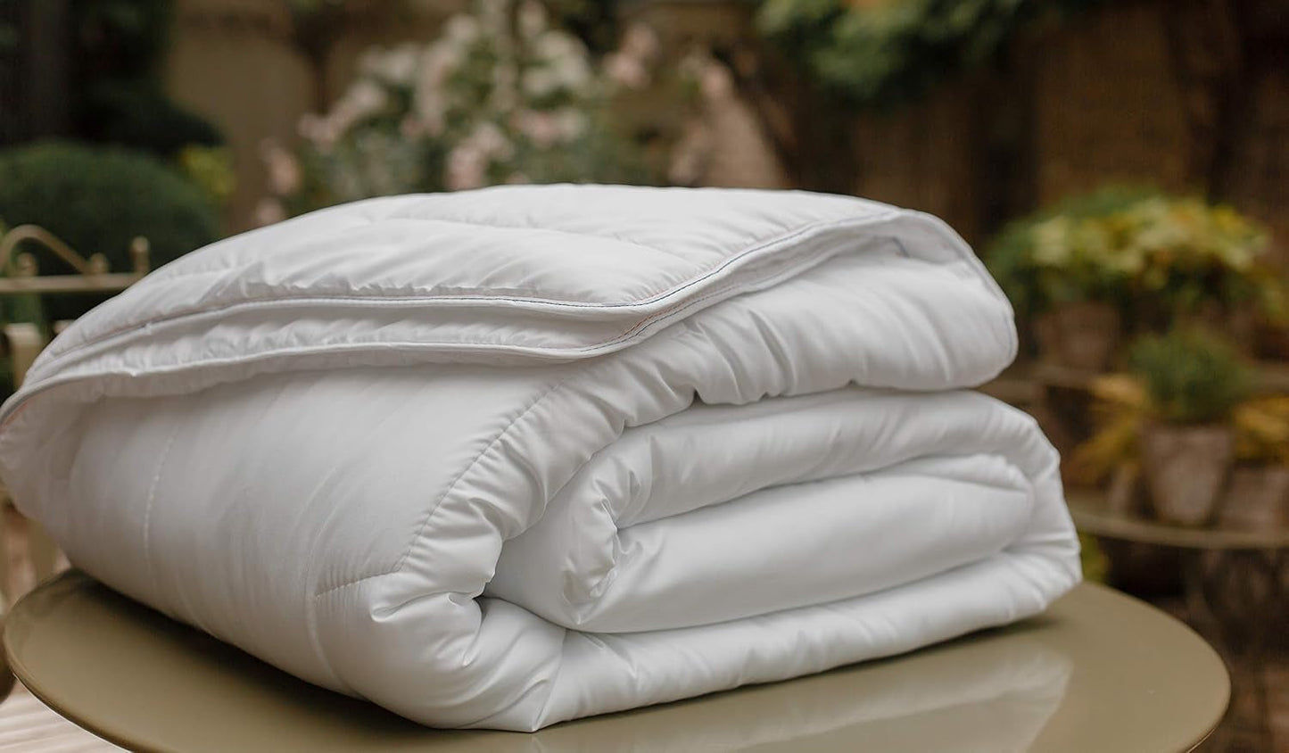 COLAS NORMAND Thermoregulierende Steppdecke, Cool In, Temperiert, 140 x 200 cm, Schweiß, optimale Belüftung, 100 % Perkal, Fresh Feel, Französisch, 53130255, Weiß Steppdecken und Steppdecken Naty Shop