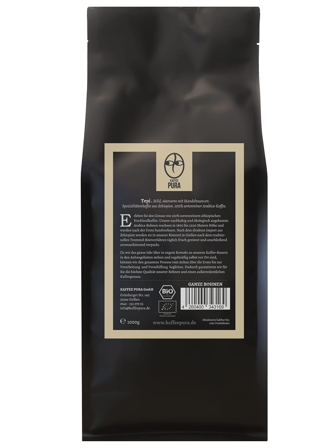 Tepi-Bio-Kaffeebohnen 1000g