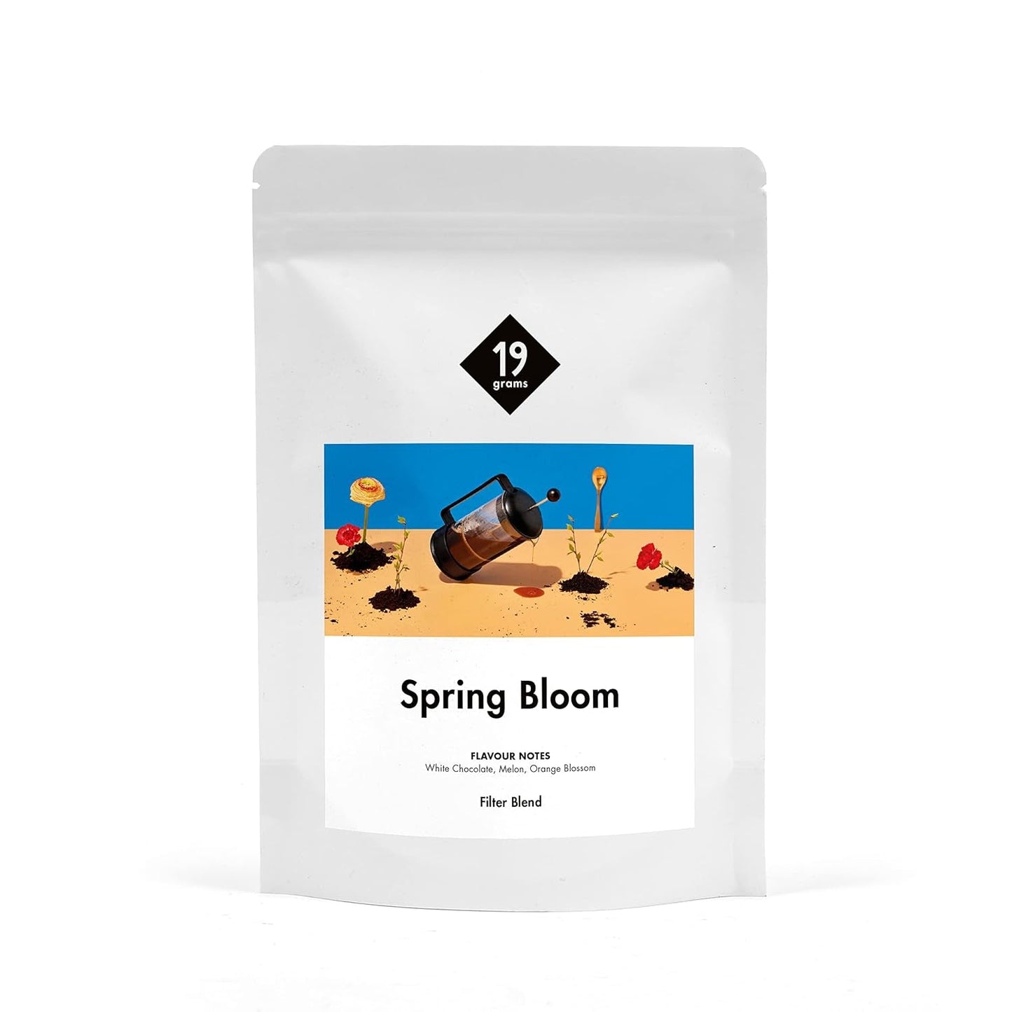 Frühlingsblütenfilter | 250 g Vollkorn | fair und nachhaltig | frisch frittiert | Kaffeebohnen 100 % Arabica | besonderer Kaffee | 19 Gramm Cafe Roastery…
