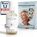 Hairlexier Haarwuchsmittel für Frauen – Rosmarin-Haaröl, Rizinusöl-Haaröl, Lavendelöl, natürliches Haarserum gegen diffusen Haarausfall, unterstützt das Haarwachstum, vegan & biologisch + Arbeitsbuch Haarpflege Naty Shop Women