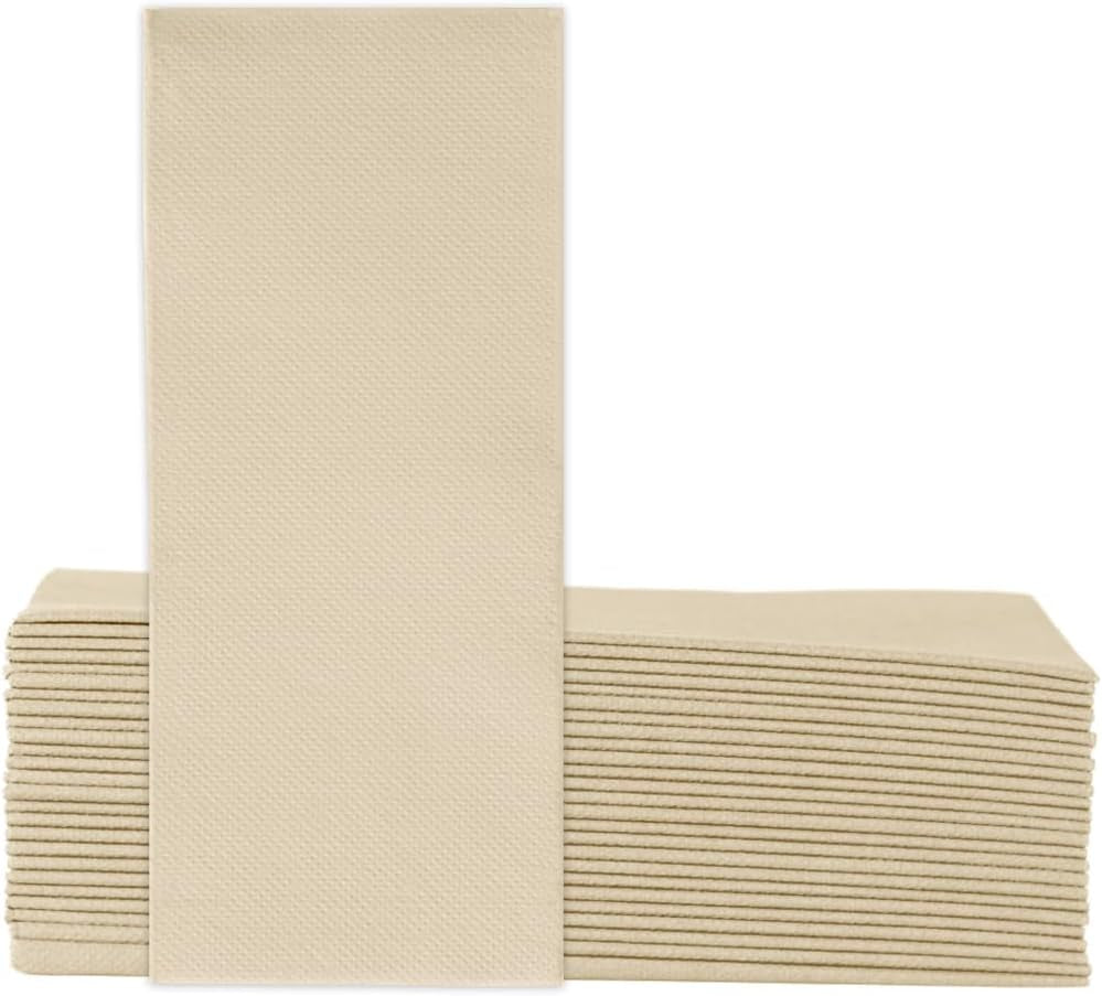 Soft Point 50 Tücher, 1/8-fach gefaltet, hochwertiges Einweg-Tücher, 32 x 38 cm, Champagner