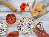 CreaTable, 17407, Serie Folklore, 16-teiliges Tafelservice für 4 Personen, Kombiservice aus Porzellan, spülmaschinen- und mikrowellengeeignet, hochwertige Verarbeitung