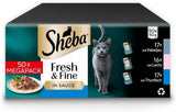 Sheba CATCARE Bag Wet Fresh & FINE (Fisch) Stücke in Soße, Erwachsene, 50 g, Multipack Standard