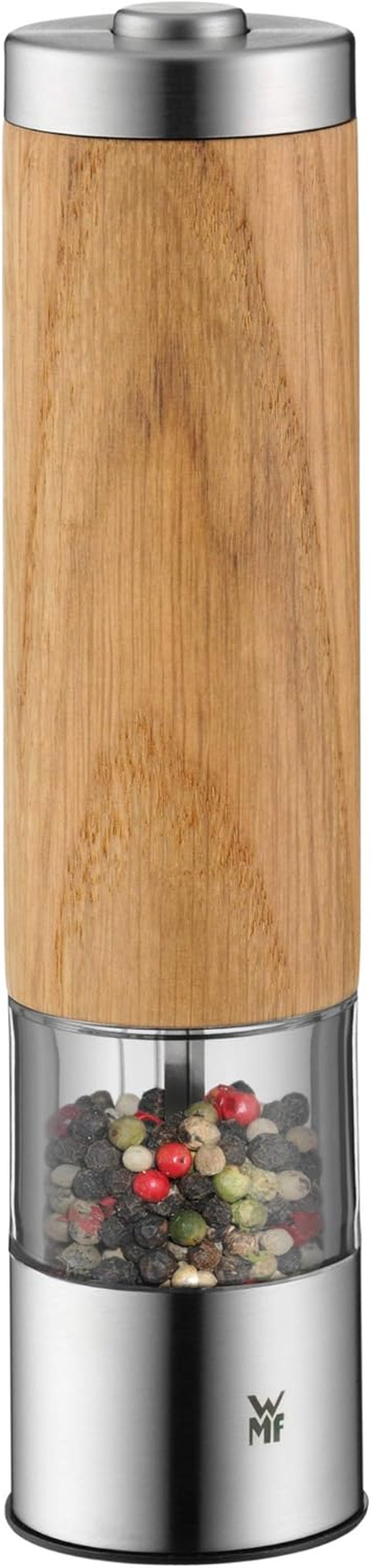 WMF Ceramill Oakwood Cromargan-Set, elektrische Mühle und Gourmet For The Kitchen Schüsselset 4-teilig, Mühlen und Hobel, Naty Shop