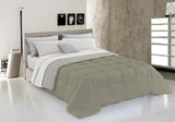 Italienische Bettwäsche, Winterdecke, Taupe/Creme, 250 x 200 cm. Steppdecken und Steppdecken Naty Shop Tortora/Panna 150 x 200 cm