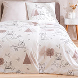 Kinderbettwäsche, Fuchs, Eule und Waldtiere, 100 % Baumwolle. Bettwäsche - Kinder Naty Shop Waldtiere