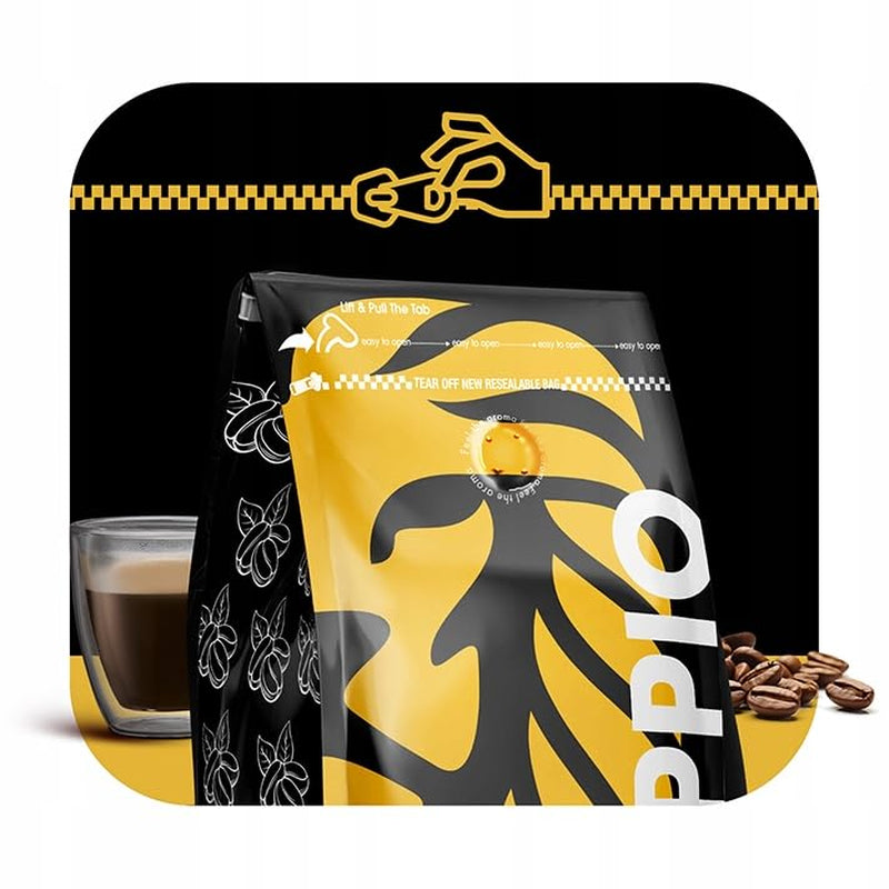 Doppio Creme & Aroma 1KG | Kaffeebohnen 80 % Arabica und 20 % Robusta | mit Noten von Kakao, Nüssen und Karamell | Frisch und mittelstark geröstet, geringer Säuregehalt | für Espresso | Blauer Orca-Kaffee