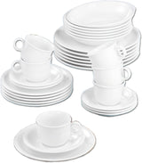 Seltmann Weiden 001.716175 Compact White 30-teiliges Tafelservice, weiß/einfach