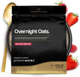 Overnight Oatmeal mit Protein | Dunkle Schokolade und Himbeere | Proteinreiches Frühstück | Zuckerarmer Snack | Haferflocken mit niedrigem GI | 500g