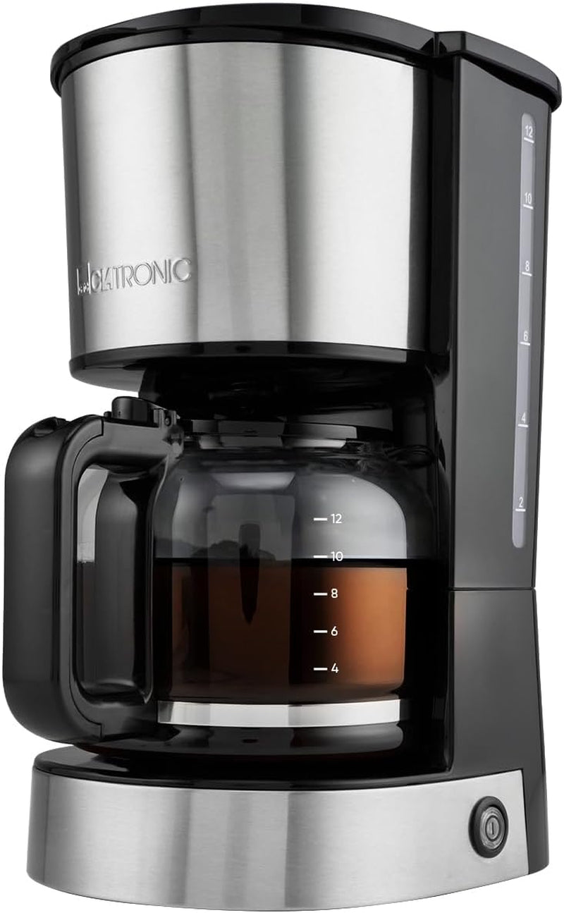 Kaffee-Espressomaschine mit Clatronic®-Filter | für 12-14 Tassen | Kaffee-Espressomaschine mit Filter | Edelstahlgehäuse | Anti-Tropf | Espresso | Kaffee-Espressomaschine mit Filter | 800W | KA 3808