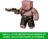 Mattel Minecraft Actionfiguren-Set, Ghast mit Feuerangriff, Lichter, Lärm, Starter und Projektil, Piglin-Krieger, inspiriert vom Film, JFB69. Actionfiguren Naty Shop