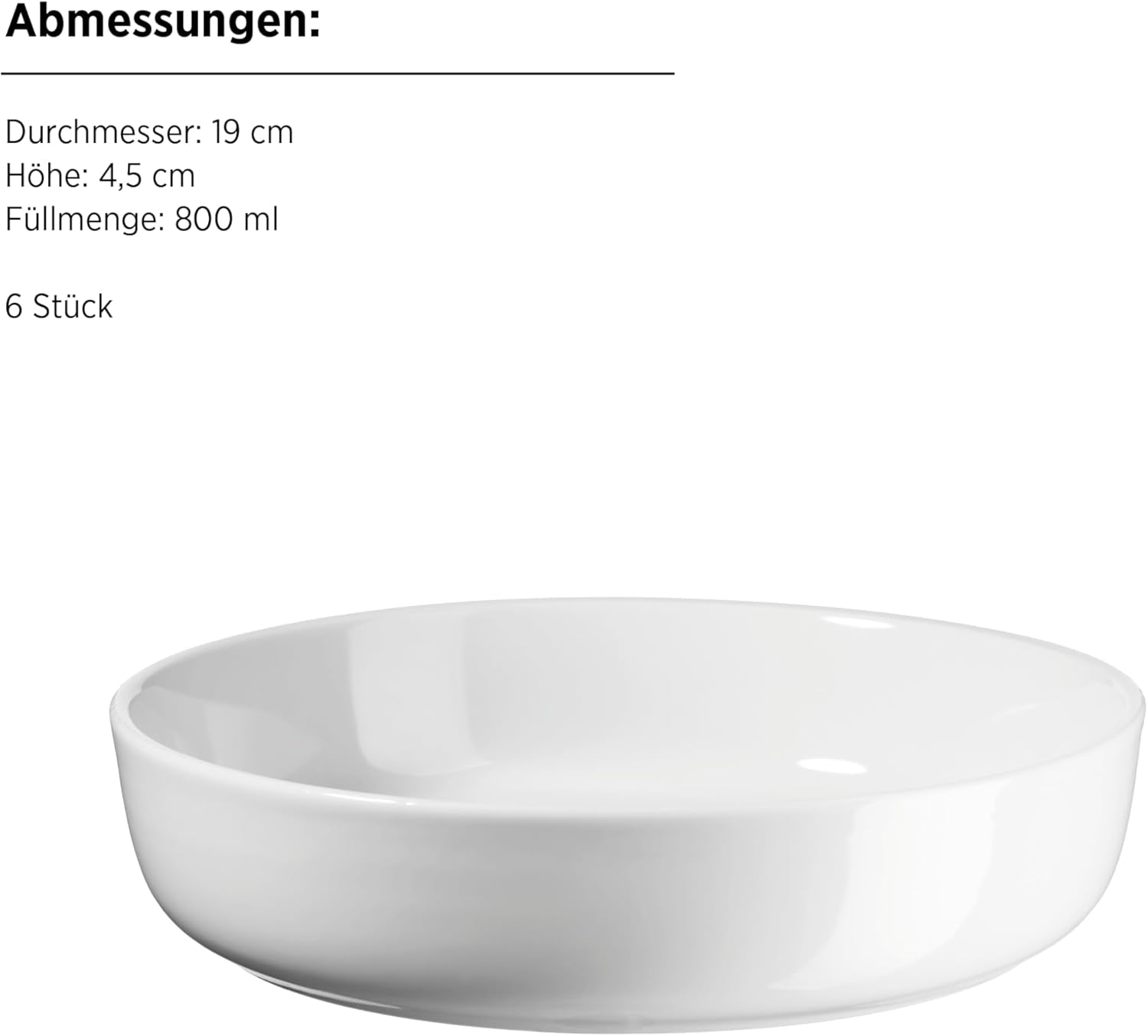 MÄSER, Serie Navina, Geschirrset für 6 Personen, weißes Porzellangeschirr, zeitlos, Porzellan, weiß