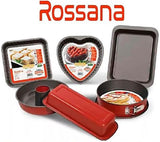 Rossana, Puddingform mit Kegel 23 cm, Antihaftbeschichtung, rot/graue Farbe, Edelstahl Formen und Backbleche Naty Shop