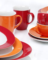 Ritzenhoff & Breker Doppio Kaffeeservice, 12-teilig, Porzellan, Rot